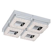 Eglo Led plafondlampFradelo 3000K - 4x4w - 28cm chroom met kristal - 95657 - thumbnail