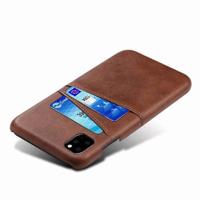 Casecentive Leren Wallet back case iPhone 12 Mini brown - thumbnail