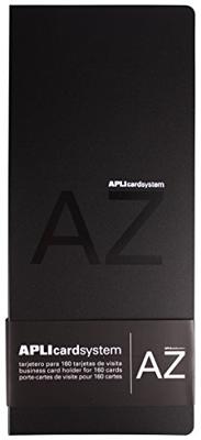 Apli Visitekaartenmap, Ft 27,5 x 12 cm, voor 160 kaarten, zwart