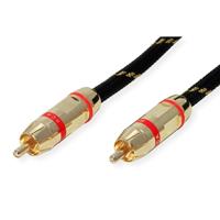 ROLINE GOLD tulp aansluitkabel simplex M/M, rood, 2,5 m - thumbnail