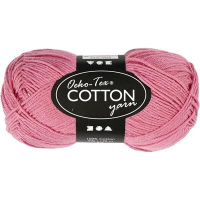 Creativ Company Katoengaren, donkerroze, 50gr, 170m