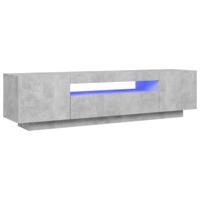 Tv-meubel met LED-verlichting 160x35x40 cm betongrijs - thumbnail