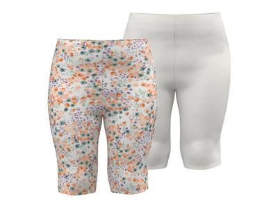 lupilu Meisjes leggings (134/140, Wit/print)