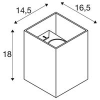 SLV Up - downlighterRusty Square 18cm roestbruin - 1004650 - thumbnail