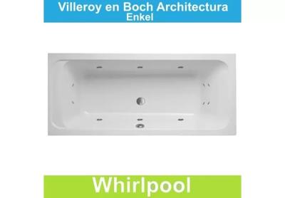 Ligbad Villeroy & Boch Architectura 180x80 cm Balboa Whirlpool systeem Enkel Villeroy en Boch Ligbad Villeroy & Boch Architectura 180x80 cm Balboa Whirlpool systeem Enkel Villeroy en Boch