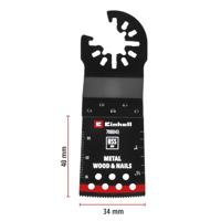 Einhell 708043 Tauchsägeblatt BIM Met, 34mm Bimetaal Multitool toebehorenset 34 mm 1 stuk(s) - thumbnail