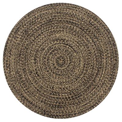 VidaXL Vloerkleed handgemaakt 90 cm jute zwart en naturel