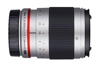 Samyang 300 mm F6.3 lens voor aansluiting Fuji X - zilver