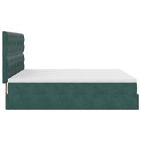 Ottoman bed met matrassen 180x200cm fluweel donkergroen - thumbnail