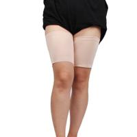 Outdoor sport silicone antislip huidbescherming knie pads sport kalf stretch ondersteuning dij been sets grootte: 36-45cm (vleeskleur) - thumbnail