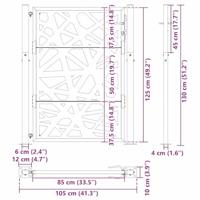 Poort met lichtontwerp 105x130 cm weervast staal - thumbnail