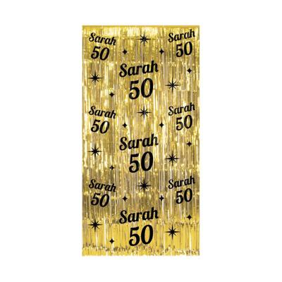 Classy feestgordijn Sarah 50 Jaar Goud
