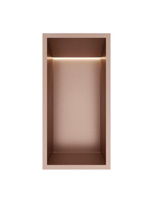 Hotbath &MORE Inbouwnis 30x15x10cm met LED IP44 Geborsteld Koper PVD