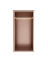 Hotbath &MORE Inbouwnis 30x15x10cm met LED IP44 Geborsteld Koper PVD - thumbnail