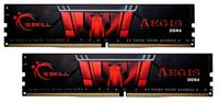 G.Skill Aegis Werkgeheugenset voor PC DDR4 16 GB 2 x 8 GB Non-ECC 3000 MHz 288-pins DIMM CL16-18-18-38 F4-3000C16D-16GISB - thumbnail