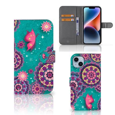 iPhone 15 Plus Hoesje Cirkels en Vlinders