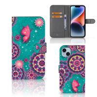 iPhone 15 Plus Hoesje Cirkels en Vlinders - thumbnail