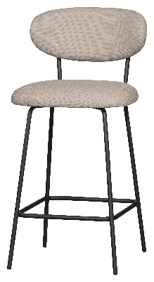 WOOOD Barkruk 'Kjeld' Geweven, kleur Naturel (zithoogte 66cm)