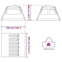 Koepeltent 6-persoons snelontgrendeling blauw - thumbnail
