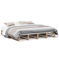 Bedframe zonder matras massief grenenhout 200x200 cm - thumbnail