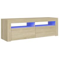 Tv-meubel met LED-verlichting 120x35x40 cm sonoma eikenkleurig - thumbnail