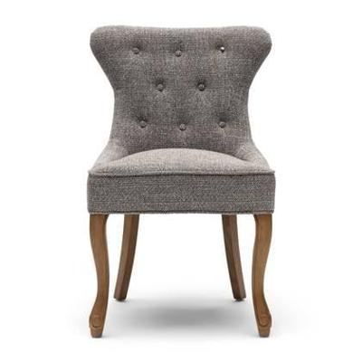 Rivièra Maison Eetkamerstoel 'George' Chenille Jacquard, kleur Bright Taupe