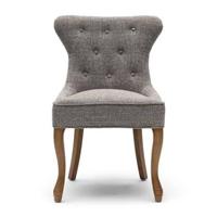 Rivièra Maison Eetkamerstoel 'George' Chenille Jacquard, kleur Bright Taupe - thumbnail