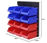 VidaXL Gereedschapsordeners wandgemonteerd blauw en rood 2 st - thumbnail