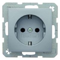 Berker S1 wandcontactdoos met randaarde 1-voudig aluminium