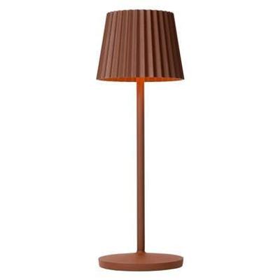 Lucide JUSTINE - Oplaadbare Tafellamp Binnen/Buiten - Accu/Batterij - LED Dimb. - 1x2W 2700K - IP54 - Met draadloos oplaadstation - Roest bruin Lucide JUSTINE - Oplaadbare Tafellamp Binnen/Buiten - Accu/Batterij - LED Dimb. - 1x2W 2700K - IP54 - Met draadloos oplaadstation - Roest bruin