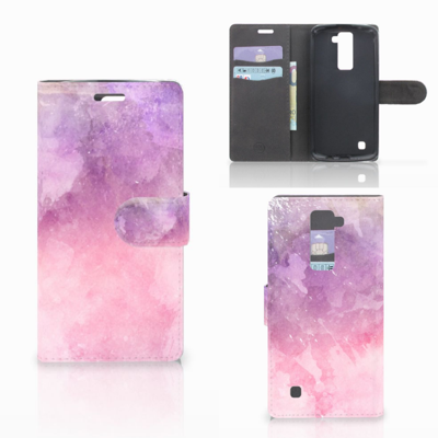 Hoesje LG K10 2015 Pink Purple Paint Hoesje LG K10 2015 Pink Purple Paint