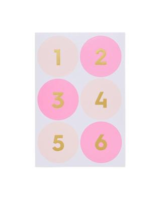 HEMA Stickers cijfers roze - 5 stuks (roze)