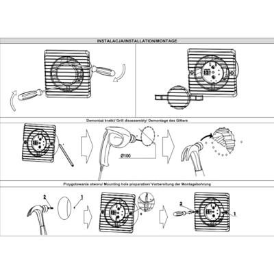 Enzo Orno badkamer - toilet ventilator wit 100mm + timer en sensor - 8611020
