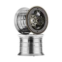 Axial 8 Spoke Beadlock Wheels (Black Chrome) (AX8046) - thumbnail