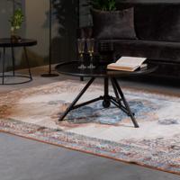 Dutchbone Vloerkleed 'Mahal' 200 x 300cm, kleur Blue/Brick - thumbnail