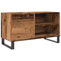 Platenkast 84,5x38x48 cm bewerkt hout oud houtkleurig - thumbnail