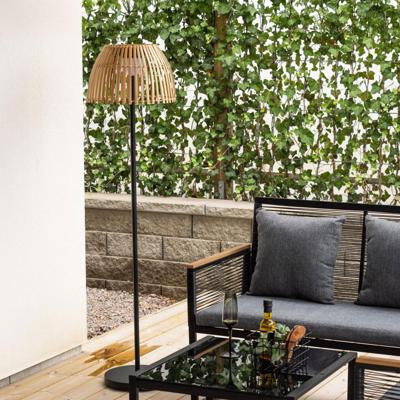 Nohr Outdoor Solar Vloerlamp 'Tamella' Bamboe, 150cm, kleur Naturel
