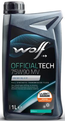 Wolf "officialtech mv" transmissie-olie getr.oel 75w-90 1 l off.tech mv