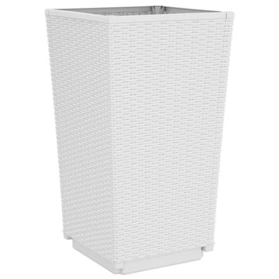 VidaXL Plantenbakken 4 st 32,5x32,5x57 cm polypropeen wit