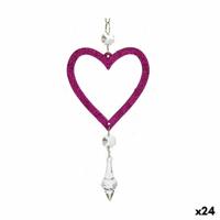 Kerstversiering Fuchsia Plastic Purpurine 9 x 16 x 2 cm (24 Stuks) - thumbnail