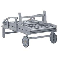 Ligbed massief acaciahout grijs - thumbnail