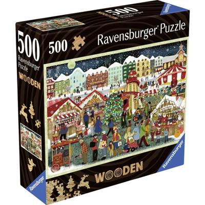 Ravensburger 12001539 RAVENSBURGER - Wooden Puzzle - Weihnachtsmarkt 500 Teile Aantal puzzelstukjes: 500 Ravensburger 12001539 RAVENSBURGER - Wooden Puzzle - Weihnachtsmarkt 500 Teile Aantal puzzelstukjes: 500