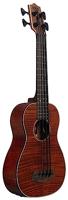 Kala U-Bass Exotic Mahogany linkshandige elektrisch-akoestische bas ukelele met gigbag - thumbnail