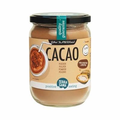 TerraSana Raw cacao antioxidant poeder in glas bio 160 Gram TerraSana Raw cacao antioxidant poeder in glas bio 160 Gram