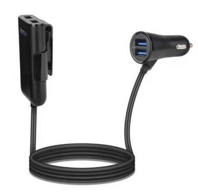 4-poorts USB lader voor in de auto (voor + achter) 4-poorts USB lader voor in de auto (voor + achter)
