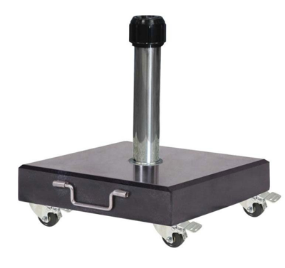 Universele stokparasolvoet Platinum 40kg 'Rome Luca' met vier wielen, geschikt voor alle stokparasols - Warentuin over zee Universele stokparasolvoet Platinum 40kg 'Rome Luca' met vier wielen, geschikt voor alle stokparasols - Warentuin over zee