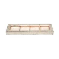Schaal Polly Wood beige 37,5 cm | 12 stuks - thumbnail