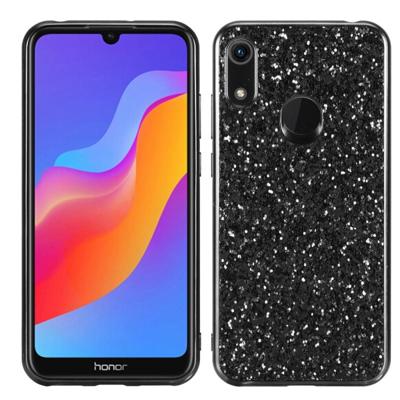 Glittery poeder schokbestendig TPU Case voor Huawei Honor Play 8A (zwart) Glittery poeder schokbestendig TPU Case voor Huawei Honor Play 8A (zwart)