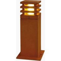 Buitenlamp staand RUSTY 40 cm hoog 3000K vierkant roest kleurig cortenstaal - thumbnail