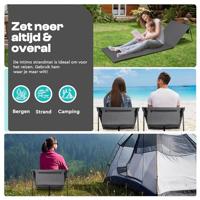 Lig-/Strandmatten Grijs - strandmat met rugsteun - 2 stuks - thumbnail
